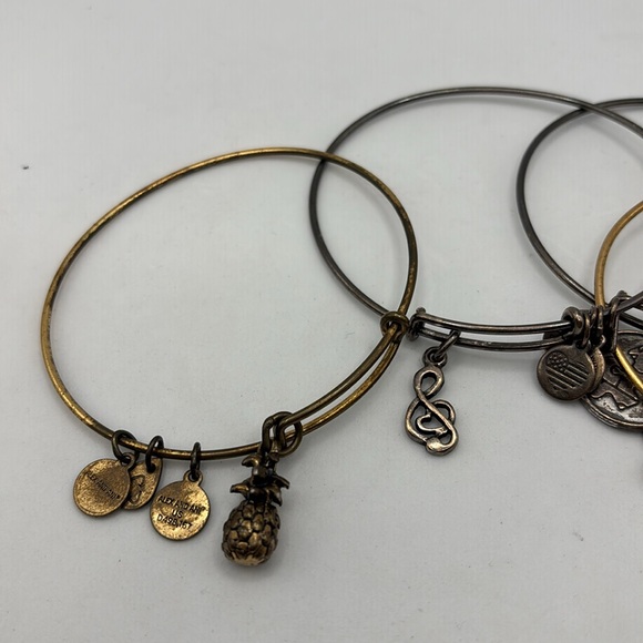 Alex and Ani charm bangle bracelets stretch 5 different colors and wear - Picture 2 of 16